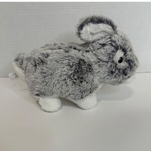 Animal Adventure Grey White Bunny Rabbit Plush Stuffed Animal 2015 8" PA-11015
